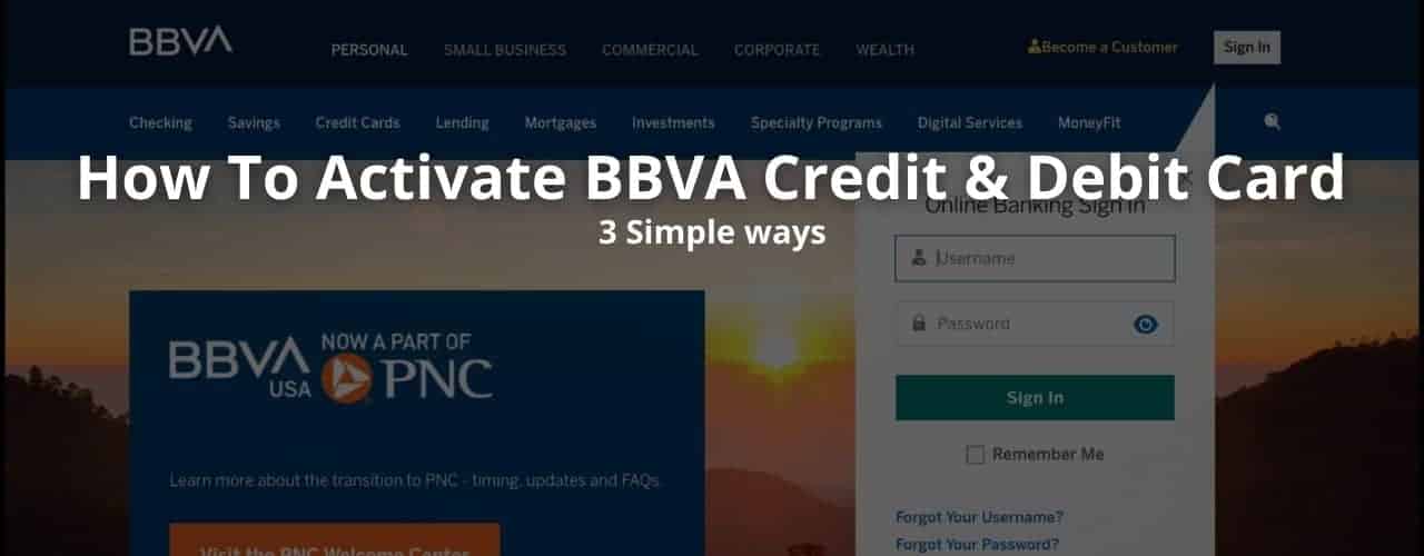 How to Activate BBVA USA Debit Card: 3 Easy Methods