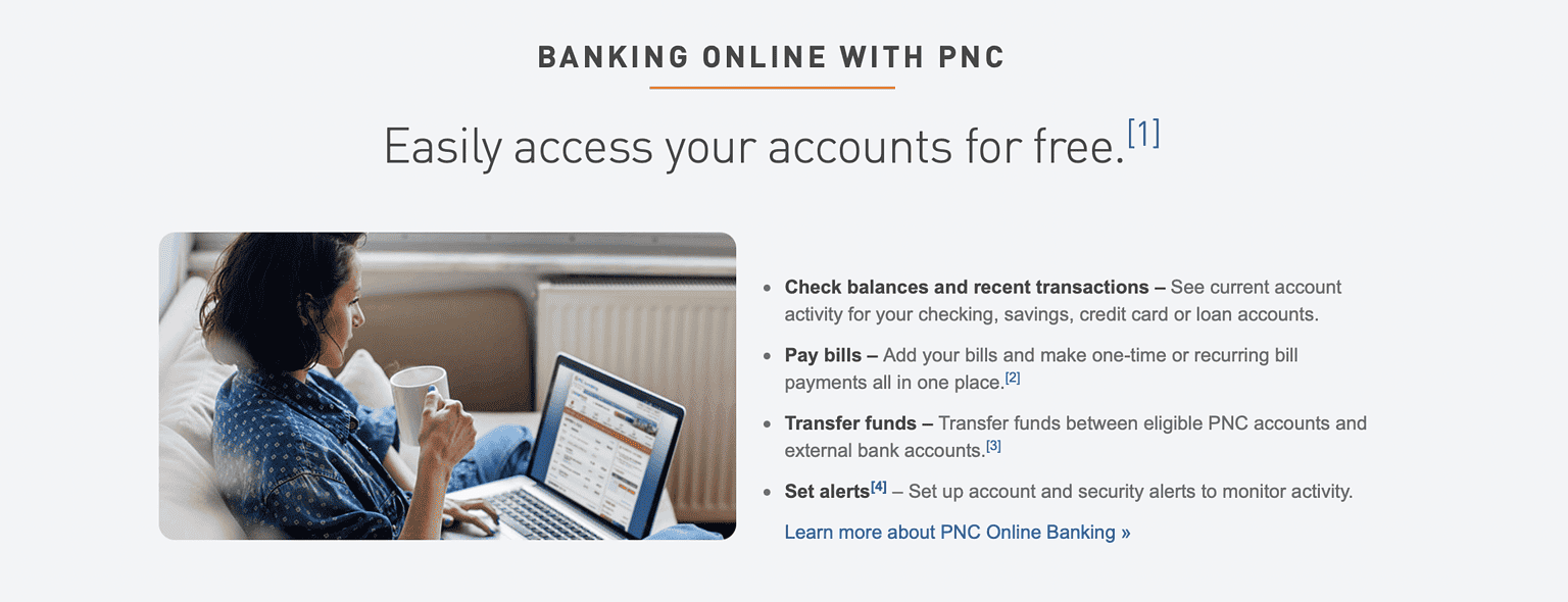 can you open up a bank account online pnc