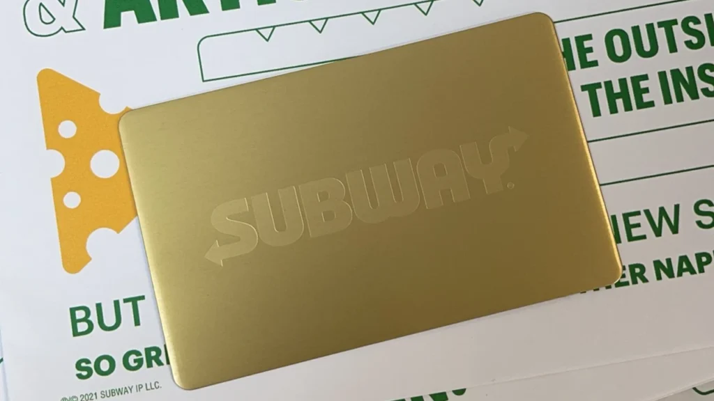 Subway Gold Card